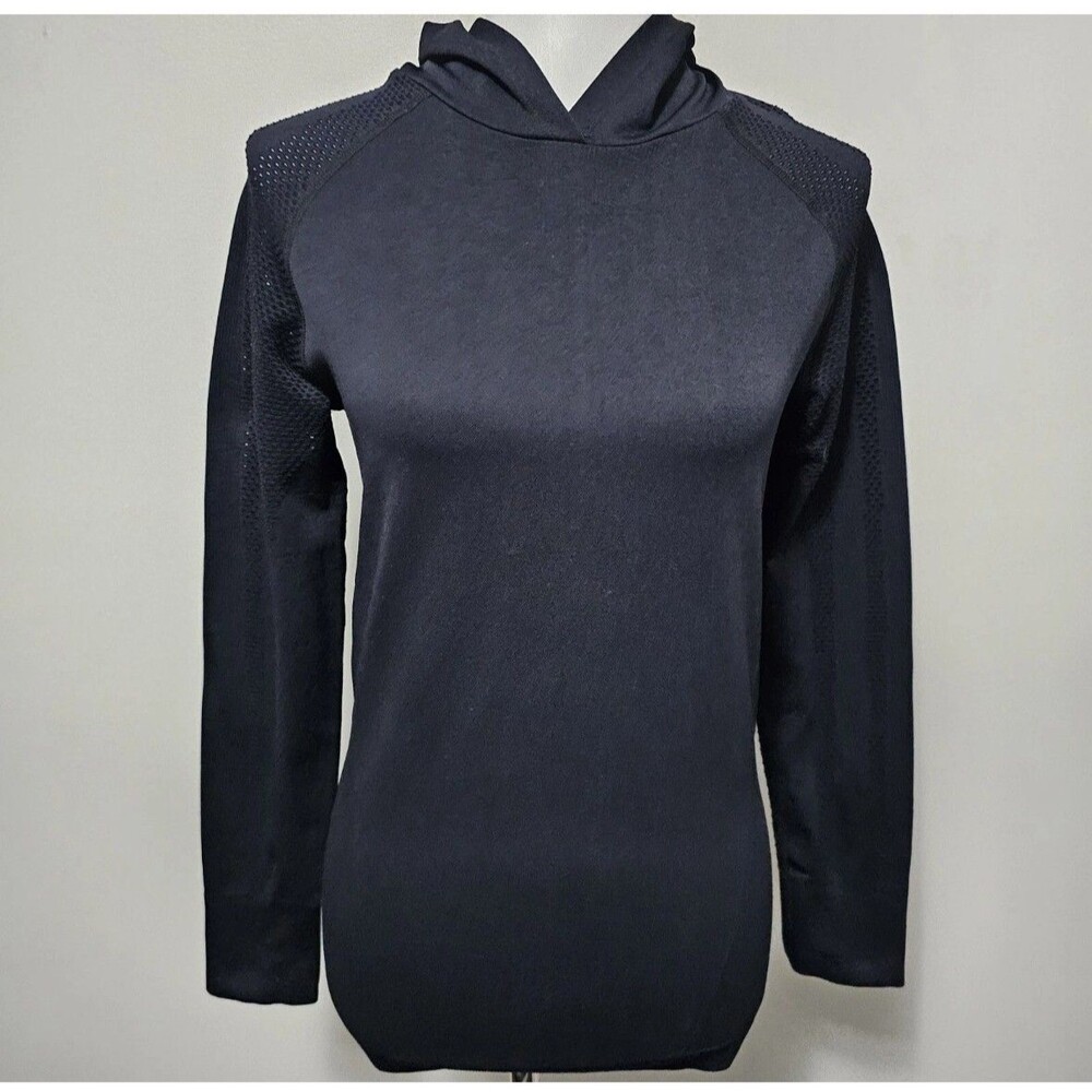 Women's Zyia Active‎ Peak Performance Fitted Black Hoodie Size S Small